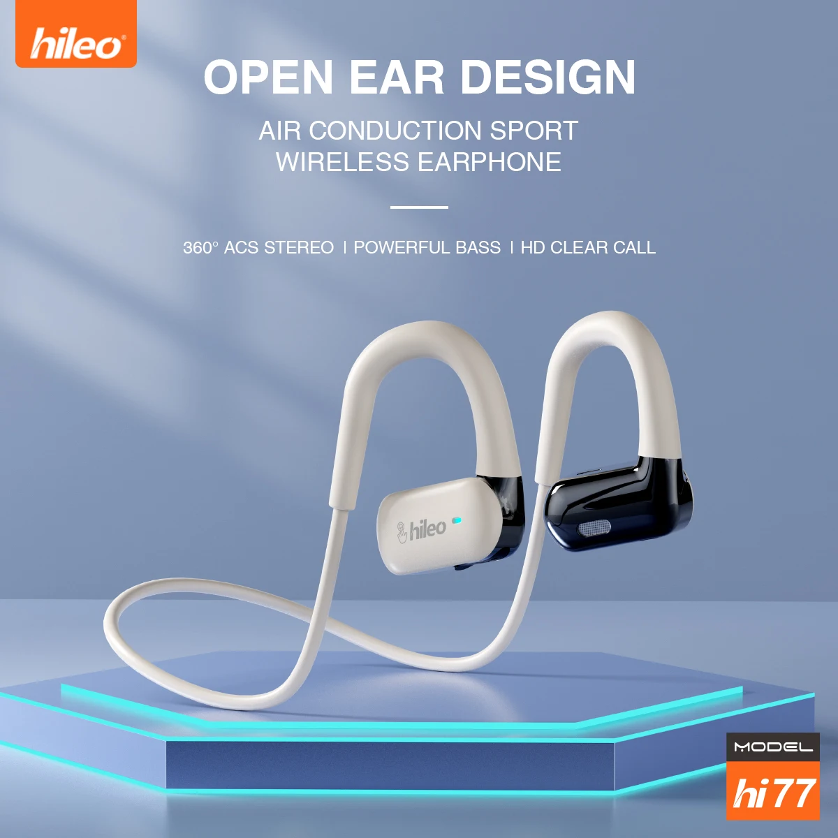Hileo Hi77 Speakers bluetooth wireless Ear Hook Blutooth Headset Wireless Headphones Sports Waterproof Noise Reductio Earbuds