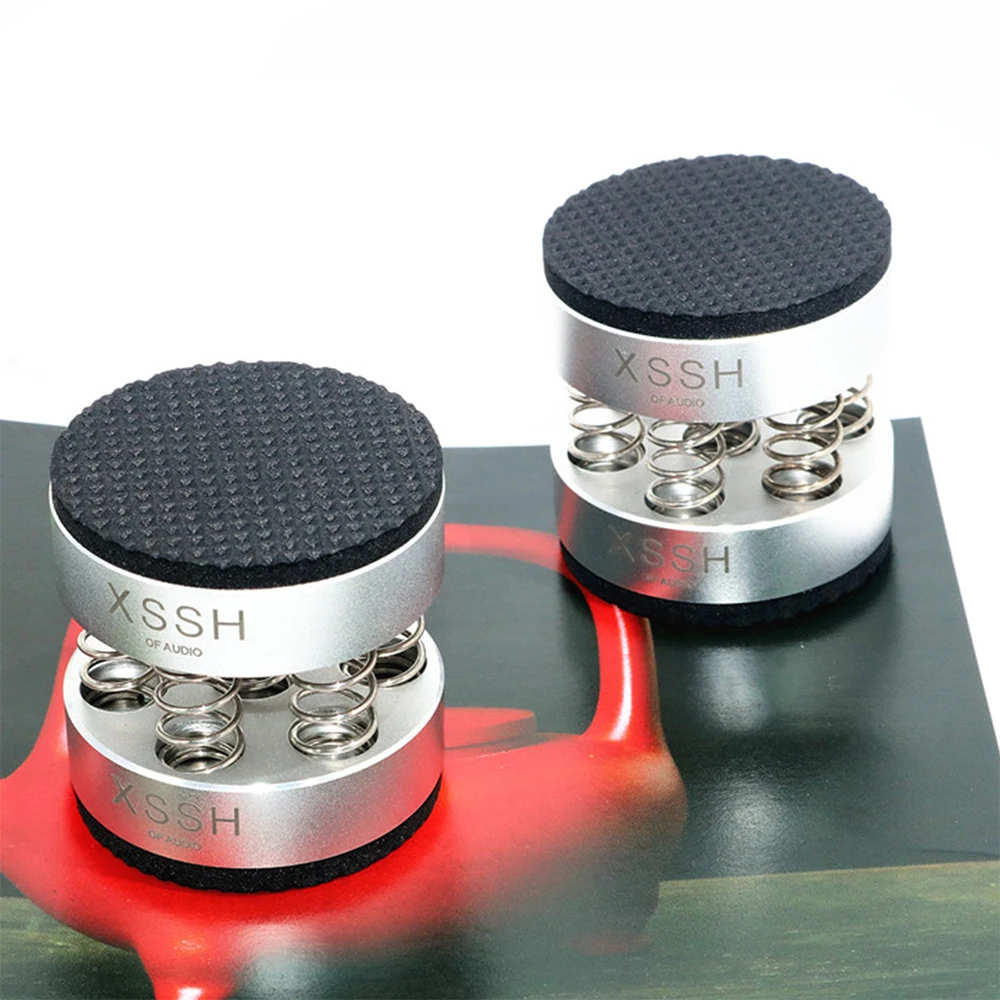 Black Silver HIFI Shock Spikes Upgrade XSSH Audiophile Speaker Spike Audio CD Amplifier Spring Damping Stand Pad Isolation Feet