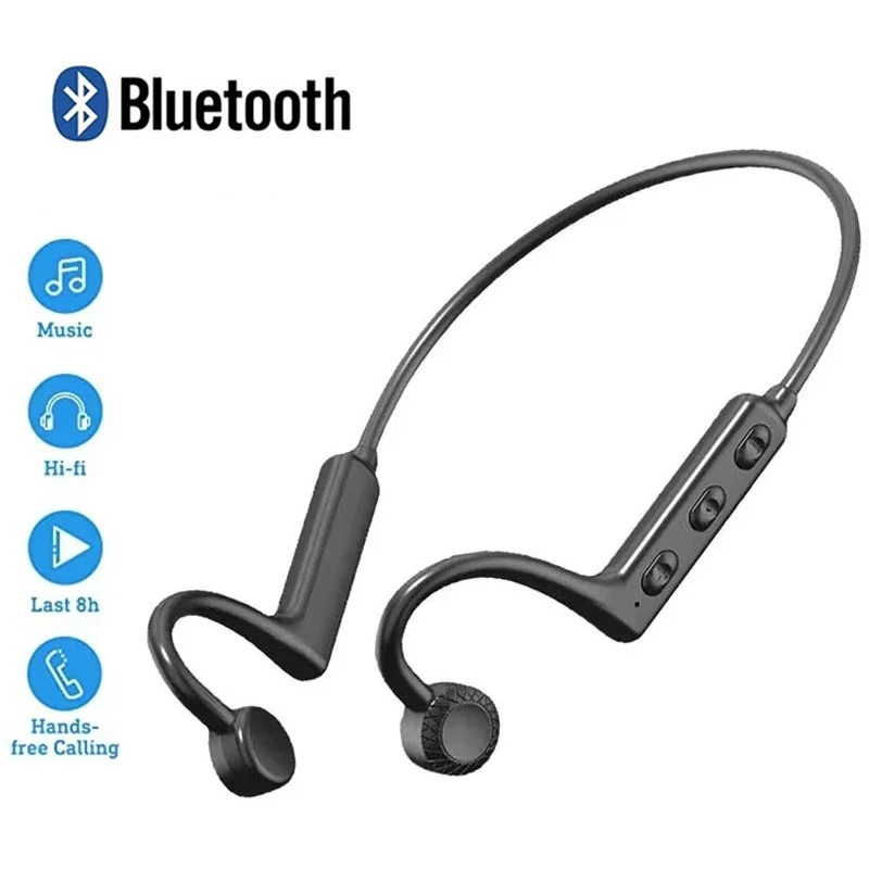 Bone Conduction Wireless Bluetooth Headset Ear Hook Sport Waterproof Earphones Stereo Bass Wireless Headphones For iPhone Xiaomi