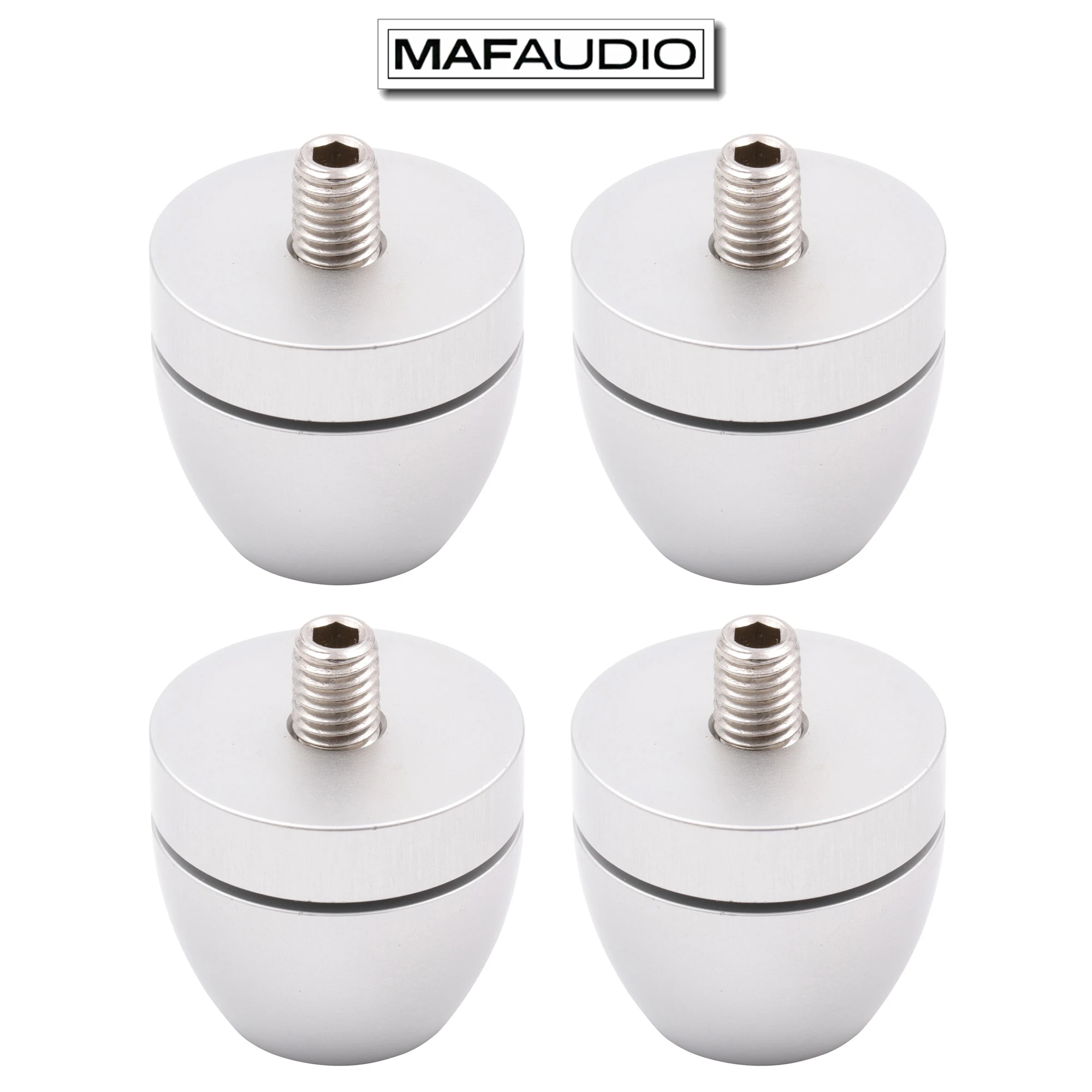 4pcs FE Aluminum Feet Pad Anti-shock Shock Absorber Foot Vibration Stand M8 Screw Locked Alloy Speakers Amplifier Chassis Beads