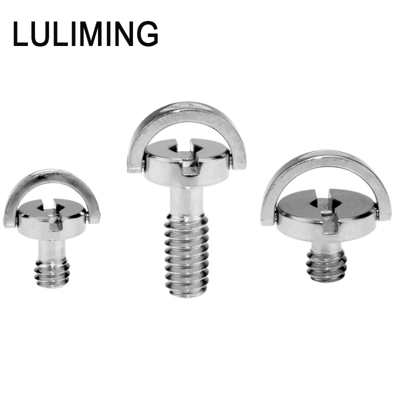 1/4-20 3/8-16 Camera Screw Stainless Steel Hexagonal Head C-Ring Tripod Base Screw Quick Release Plate Photography Accessories