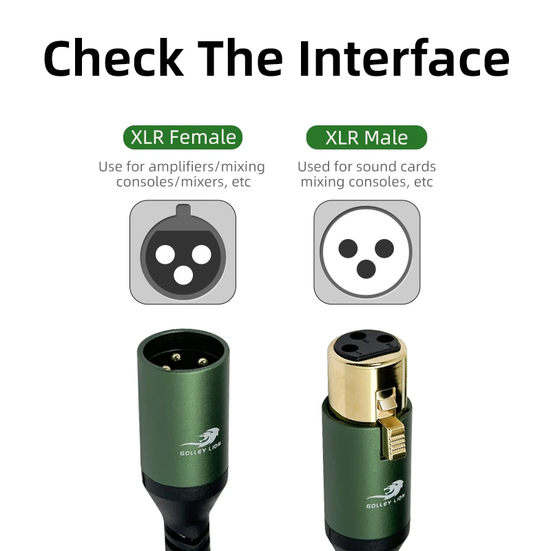 XLR Cable Karaoke Microphone Sound Cannon Cable Plug XLR Extension Mikrofon Cable for Audio Mixer Amplifiers XLR Cord