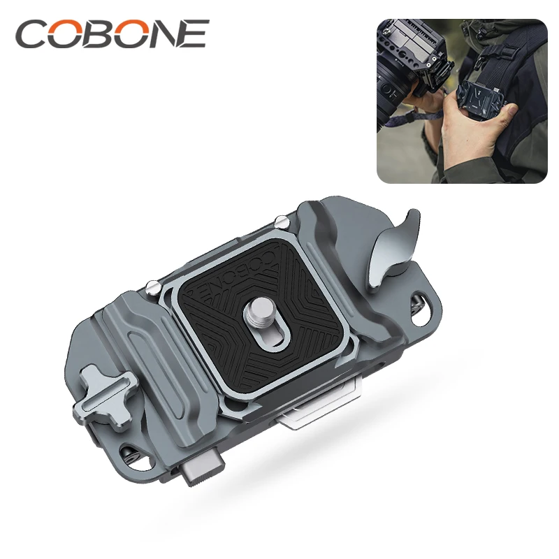 COBONE Camera Quick Release Clip Fast Mount Detachable Plate Backpack Strap for DSLR Outdoor Photography Digital Sports Cameras