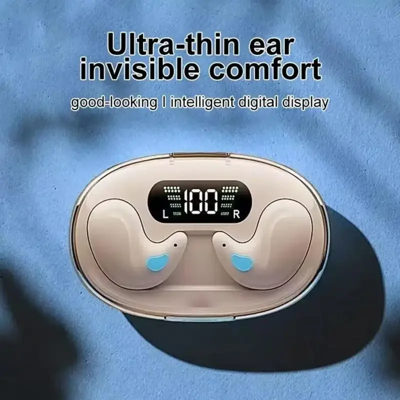 TWS Sleeping Earbuds Wireless Mini Headphones For Work Bluetooth Earphones Stereo Hidden Headsets with Mic HD Call Waterproof