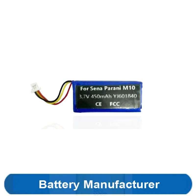 450mAh YJ601840 601840 Rechargeable Battery For Sena Parani M10 Gaming Intercom Interphone Headset Headphone