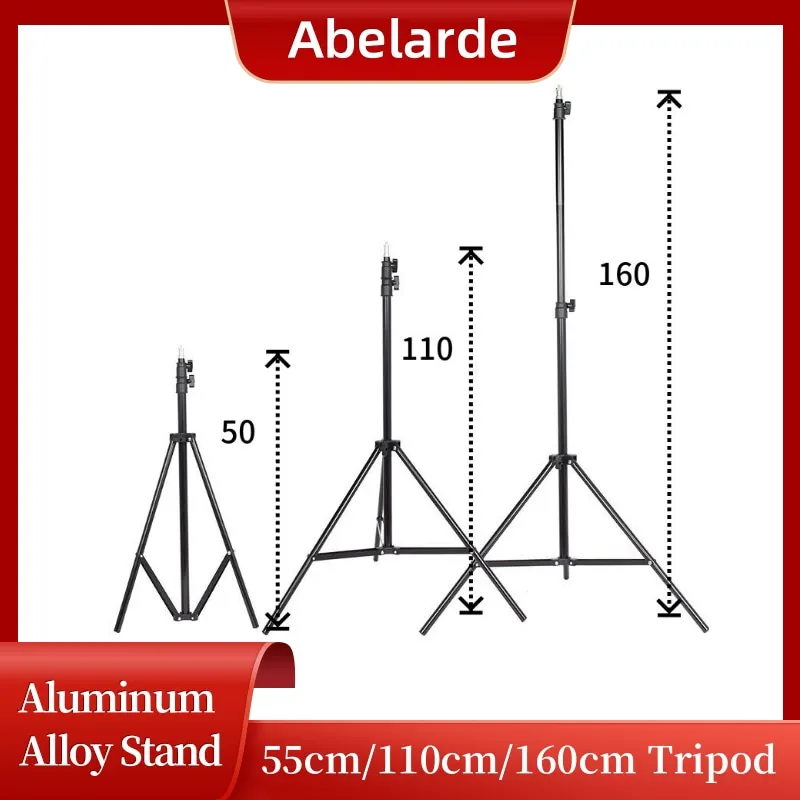 Photographic Lighting Stand Fill Light Stand Adjustable Tripod Suit For Ring Light With 1/4 Screw Ring Lamp Softbox Ringlight