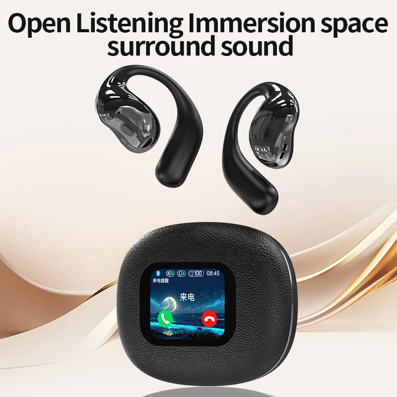 YJ33 New Multi-Languages Simultaneous Interpretation Earphones Color Touch Screen Smart Ai Translation Noise Reduction Earbuds