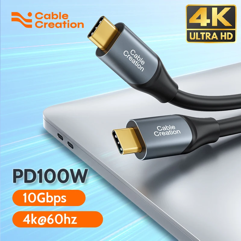CableCreation 100W USB C to C Cable 10Gbps USB 3.2 Gen2 Data Cable, Fast Charging Cable for Android Auto