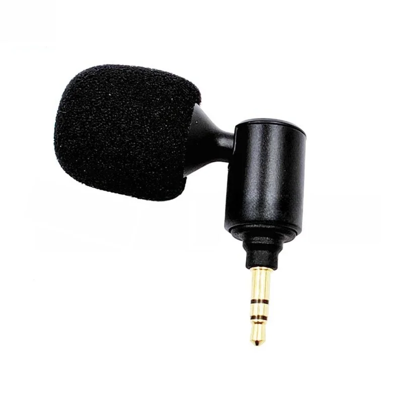 Mini 3.5mm Jack Microphone Compact Lightweight Portable High Sensitivity for Sound Card Phone Camera Tablet Noise Reduction Mic