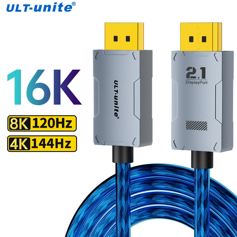 16K Displayport Cable DP2.1 8K Video Audio Cable 4K144Hz for Xiaomi TV Box PC Laptop Monitor Game DP Cable Display Port