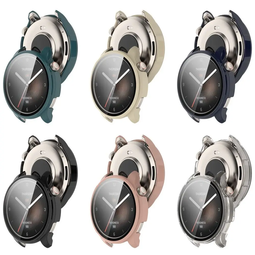 PC+Tempered Protective Case New Full Cover Smart Screen Protector Hard Watch Cover Shell for Amazfit Balance Smart Watch