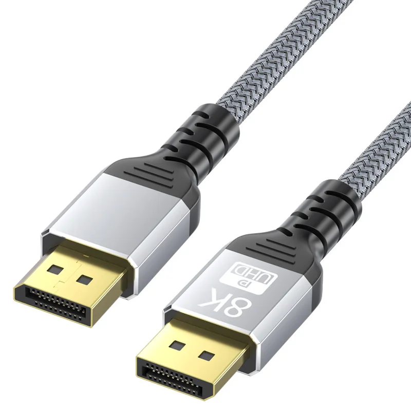 DisplayPort Cable 8K DP 1.4V Cable 8K@60Hz 4K@144Hz Braided High Speed Display Port Cable Compatible with TV Monitor Laptop