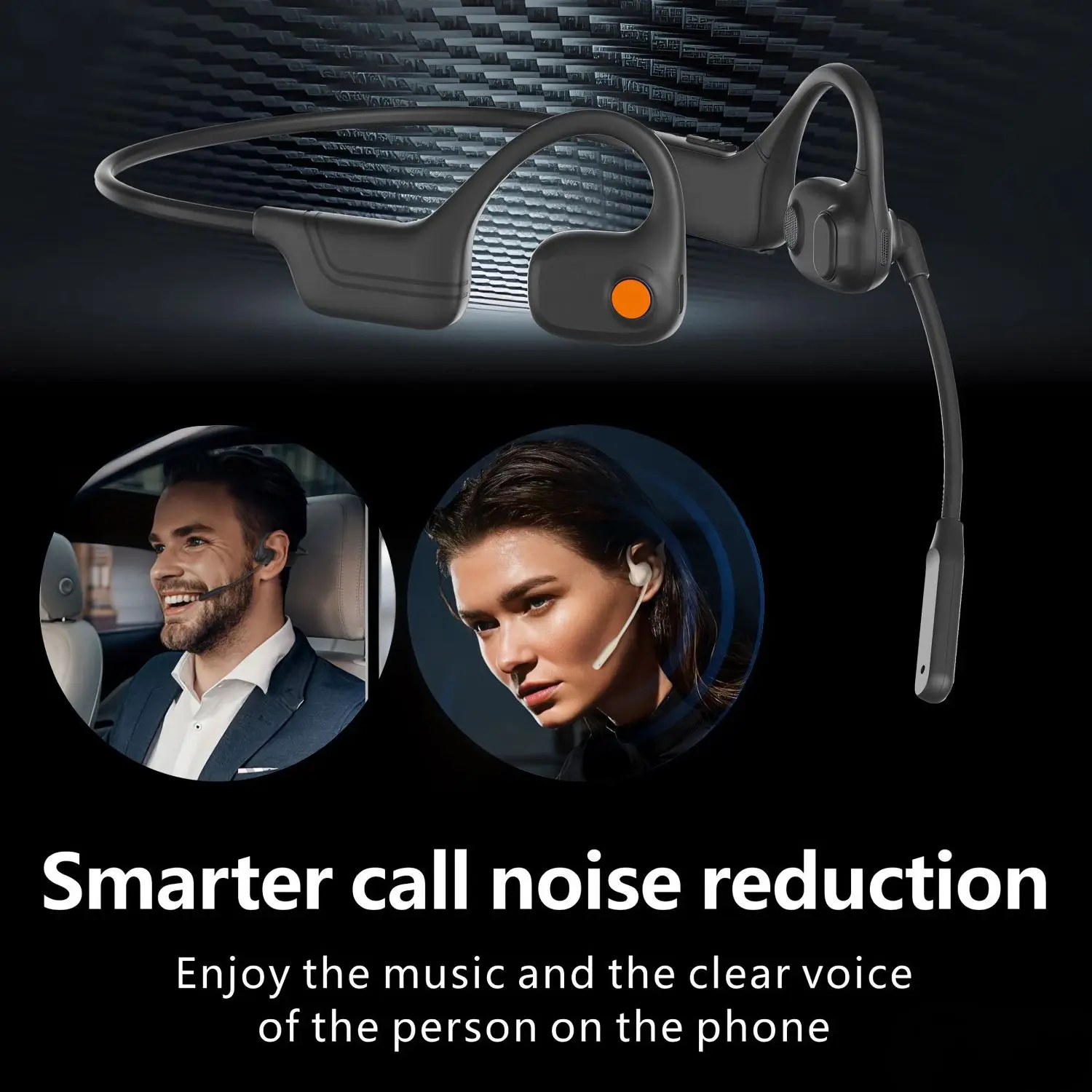 PARAMITA DG09 Open Air Conduction Headset With MIC Noise Reduction Bluetooth 5.3 Headphone Waterproof IPX5 for Working Running