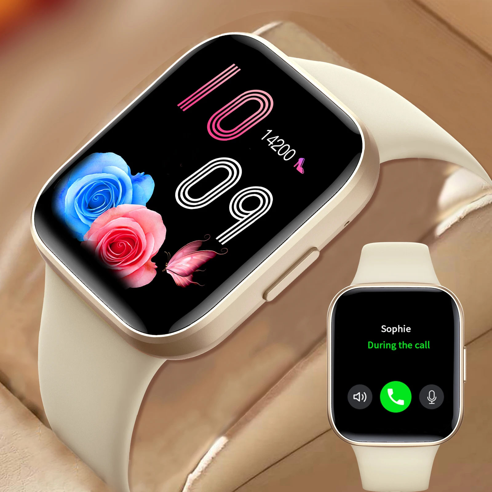 Smart watch, wireless calling /dial,for iPhone/Andriod, multi -Sport mode, calling reminder and rejection, SMS reminder