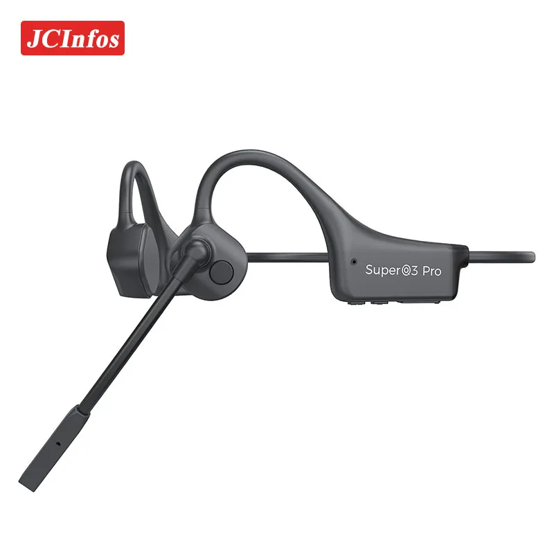 Bone Conduction Earphones Wireless Bluetooth Headset Fast Charge Sports Gaming Headphones with Dual CVC8.0 Noise-canceling Mic