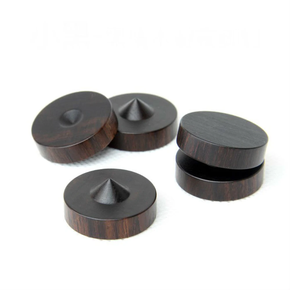 HIFI Audio shock absorber HiFi Mounts Amplifier feet Dia 23MM Amp cone speaker pad 4 sets ebony speaker amplifier shock spikes