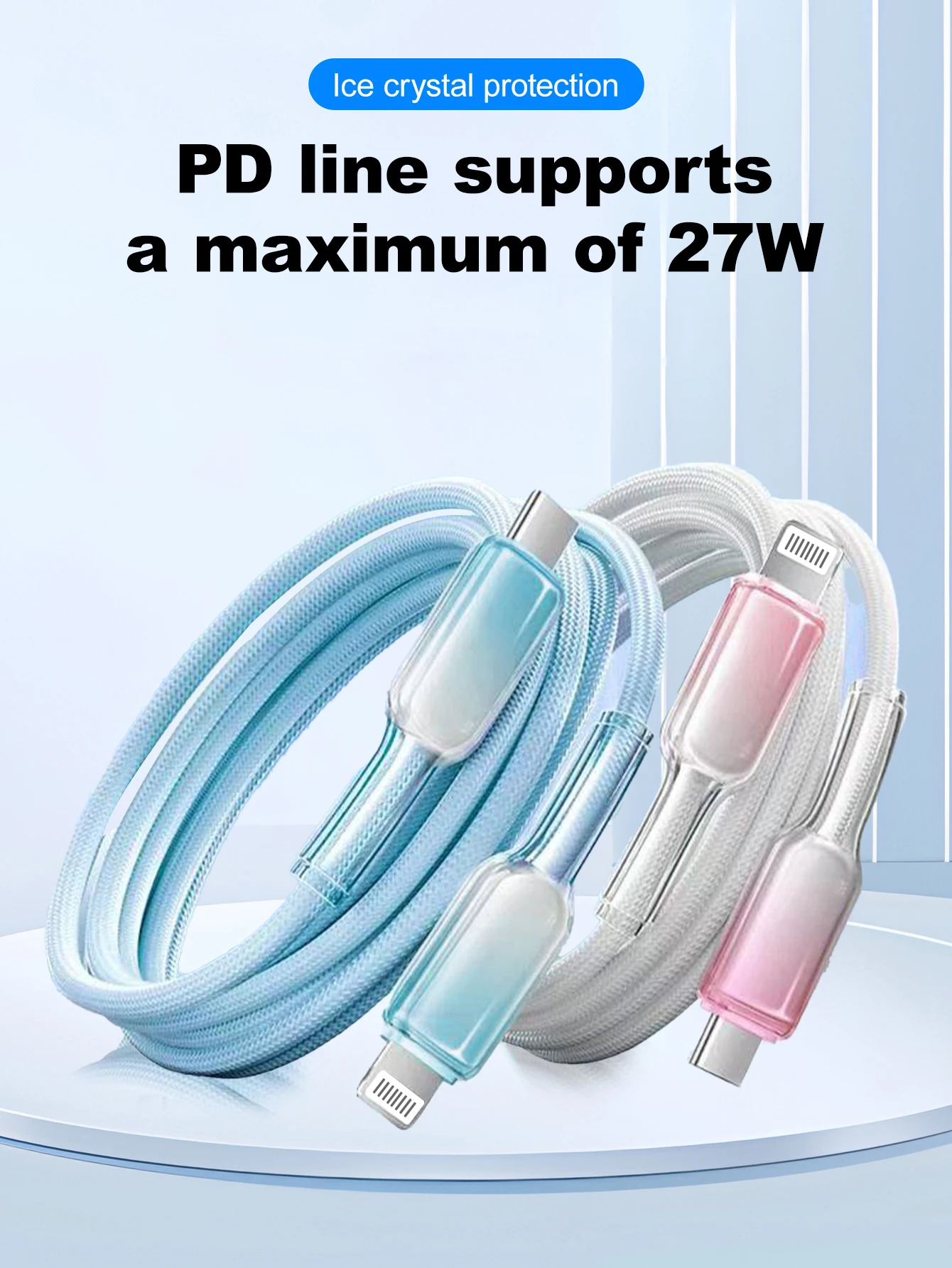 PD 27W USB C Cable For iPhone 14 13 12 11 Pro Max Xs 8 Plus iPad Wire 3A Fast Charging Cord Type C Data Cable for iPhone