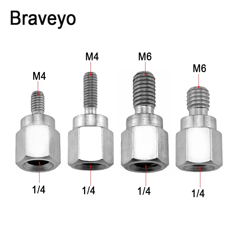 1/4 to M4 M6 inch Conversion Screw Projector Camera Adapter Screw For Tripod Monopod Mobile Phone Holder