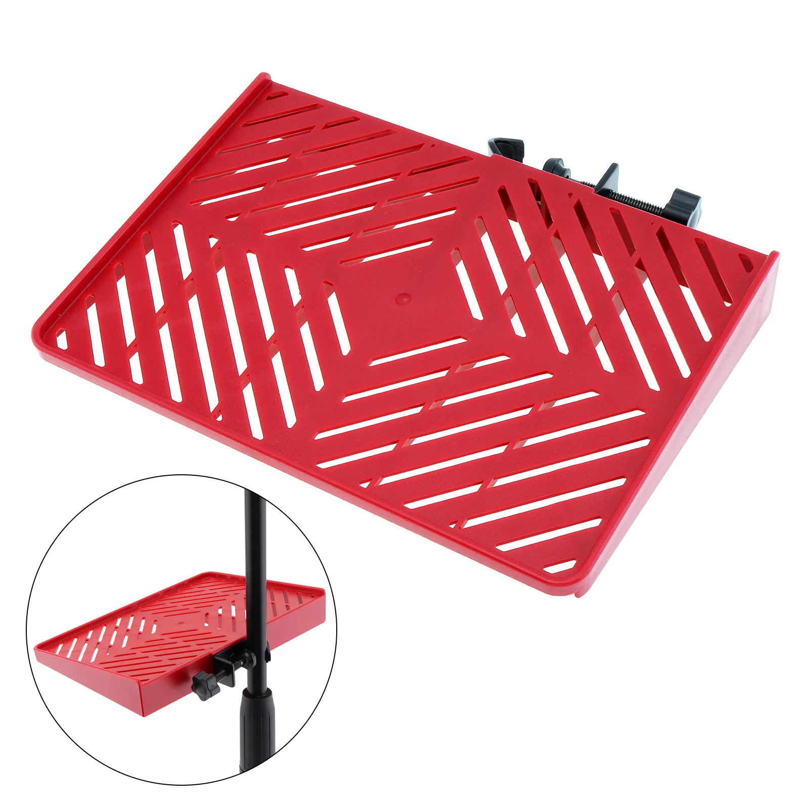 ABS Portable Removable Sound Card Tray for Microphone Field Stand Stability Adjustable Clamps