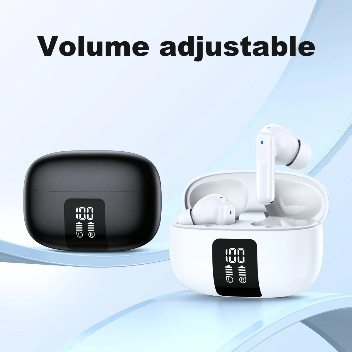 Sale Wireless Bluetooth Headset Anc+Enc Active Noise Cooling Earbuds Premium Business Music Headphones Built-In Microphone