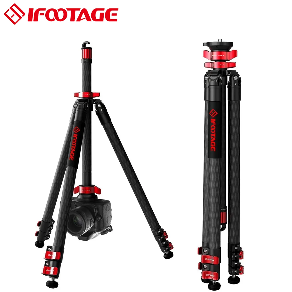 IFOOTAGE Gazelle series TA5S&TC5S&TA6S&TC6S travel Professional Tripod carbon fiber camera tripods 3 sections for CANON DSLR