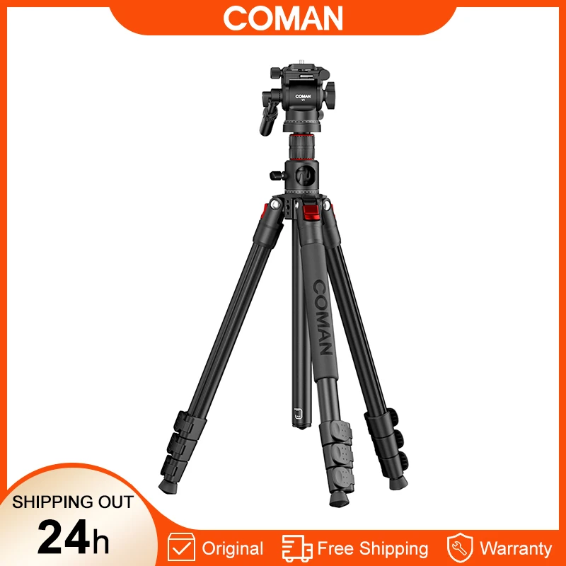 COMAN KX3939 MINI Professional Lightweight Photography Travel Tripod For DSLR Camera Monopod Compatible Central Axis Transverse