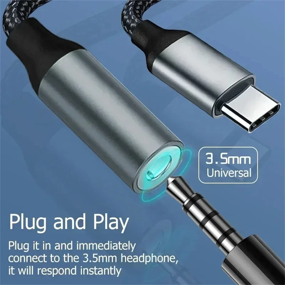 USB Type C to 3.5mm Jack Aux Adapter USB-C Earphone Audio Cable Converter For iPhone 15 Pro MAX Xiaomi 14 Samsung Galaxy Oneplus