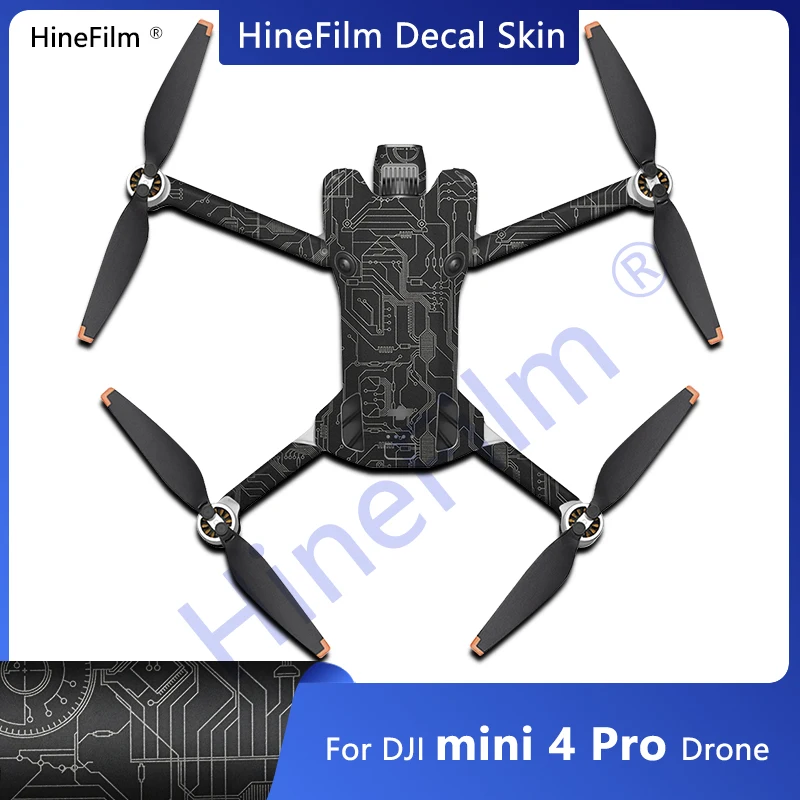 Hinefilm Skin for Mini 4 Pro Drone Decal Skins for DJI Mini4 Pro Premium Sticker ANTI-SCRATCH Protective Wrap Cover Film