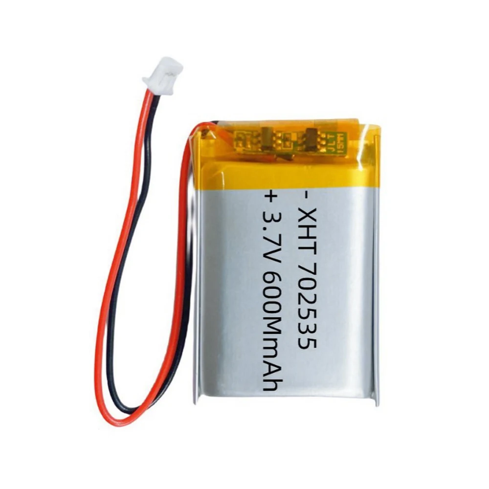 702535 3.7V 600mAh Lithium Polymer Li-ion Rechargeable Battery for Gaming Mouse GPS Headset Smart Watch Car Tachograph