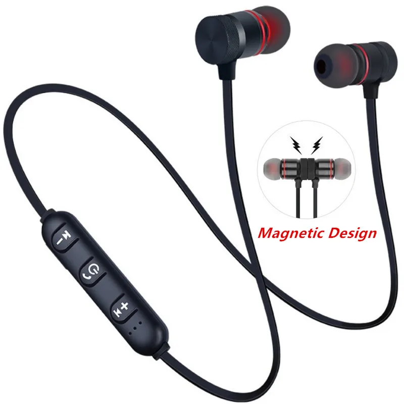 Magnetic Wireless Bluetooth 5.0 Earphone Music Headset Phone Neckband Sport Earbuds Earphones with Mic For iPhone Samsung Xiaomi
