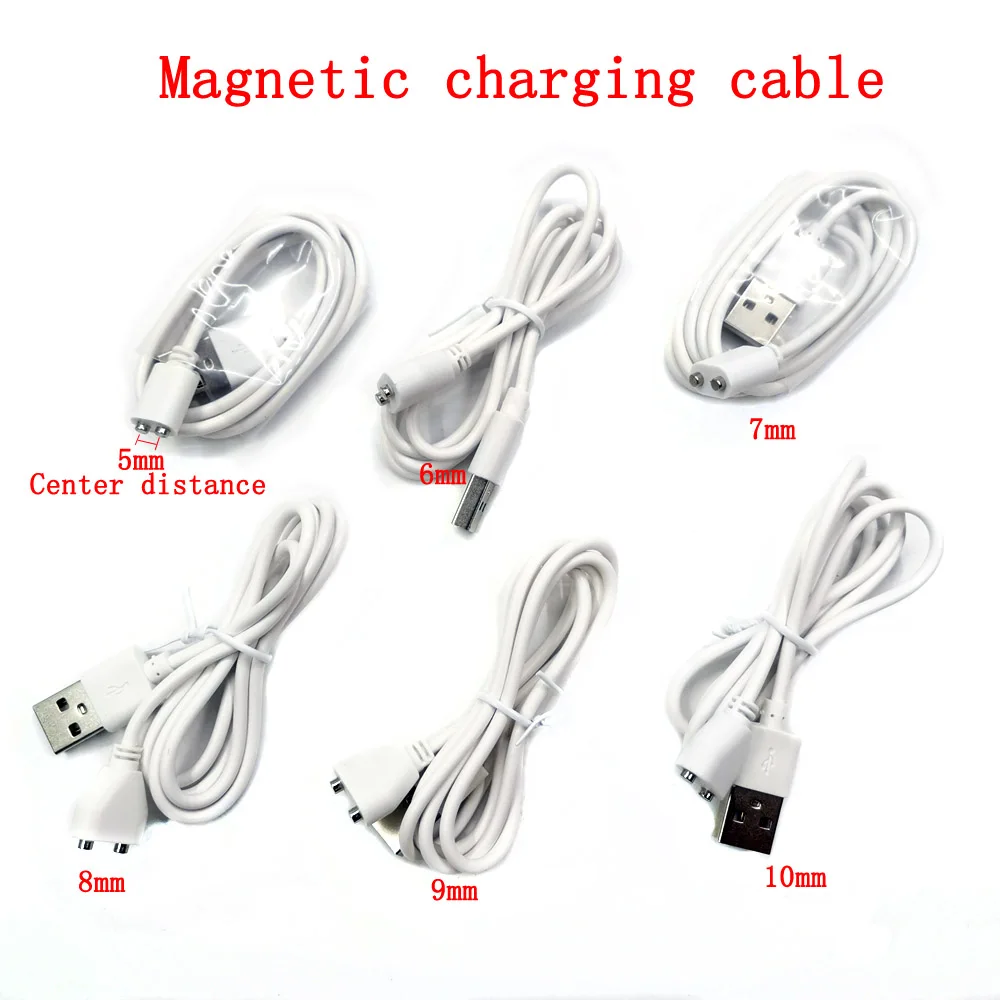 2pin Magnetic Charging Cable Center Spacing5 to 10mm Magnet Suction USB Power Charge Connector for Beauty Instrument Smart Devic
