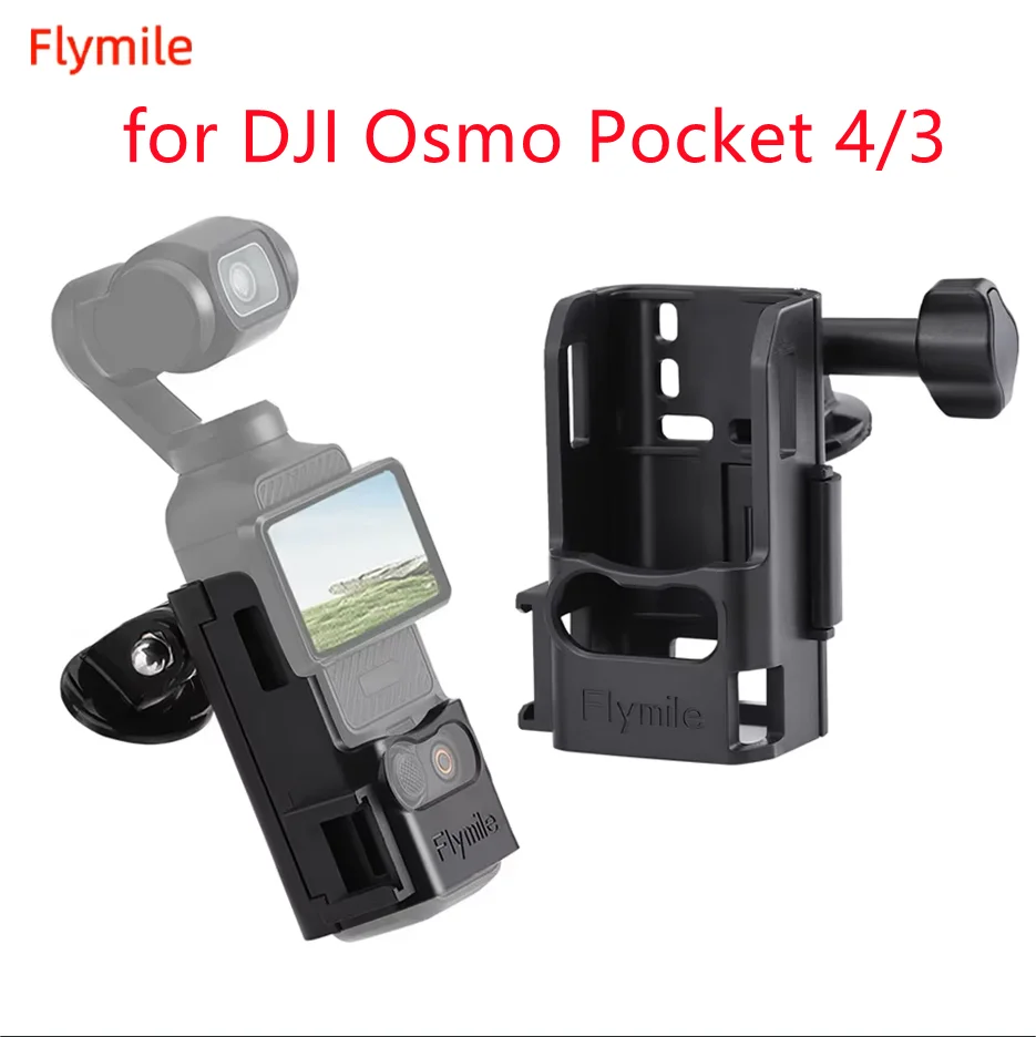 Flymile Extension Bracket Frame For DJI Osmo Pocket 3/Pocket 4 Mount with Cold Shoe Adapter Camera Photography Accessories