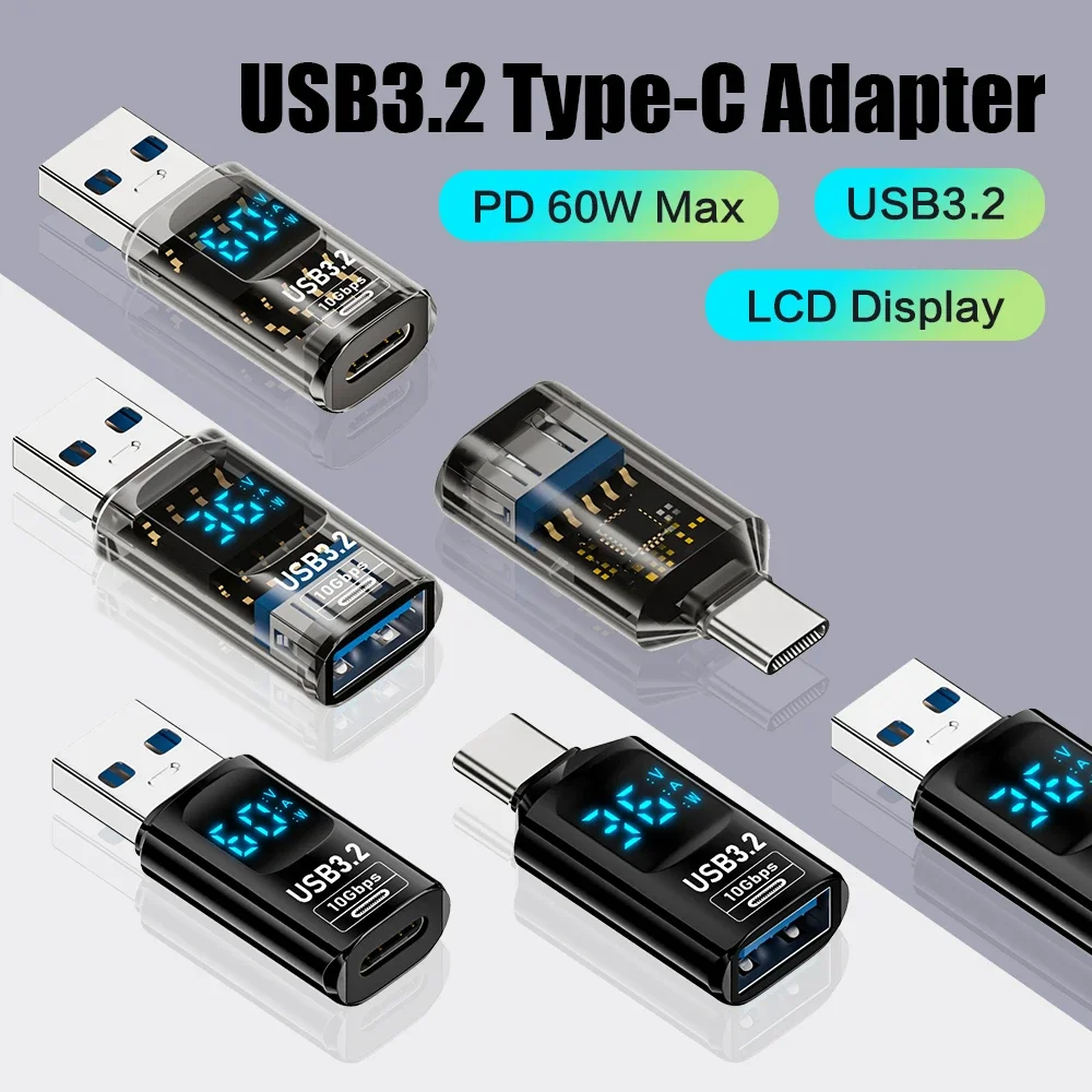 PD 60W Fast Charging Data Transfer OTG Adapter Type-C Female to USB Male Adapter PD36W USB Female to Type C Converter for Phone
