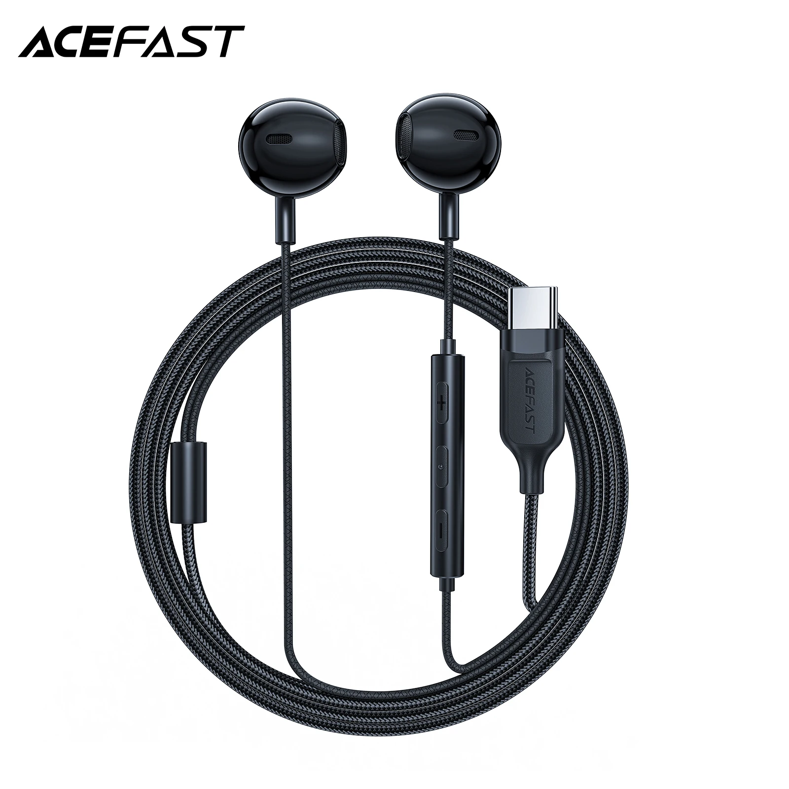 ACEFAST L2 USB-C Wired Earphones with Mics For iPhone 15/16 Pro Max In-Ear Music Clear Sound USB C Port Earbuds For iPad Tablets