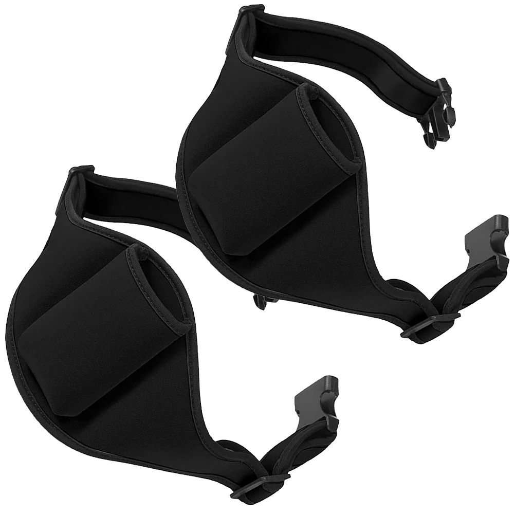 2 Pcs Black Microphone Belt Bag Fitness Instructors Workout Mic Waist Pack Portable Holder Storage Pouch Adjustable Belt