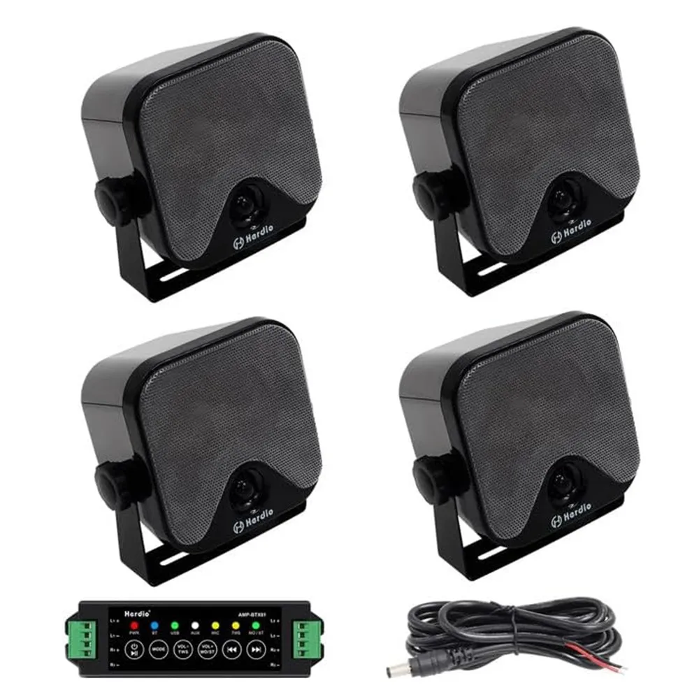 Herdio 4'' 240W Boat Marine Bluetooth Speakers Waterproof Outdoor Speakers For Golf Cart ATV UTV RZR Camper Tractor Boat Truck