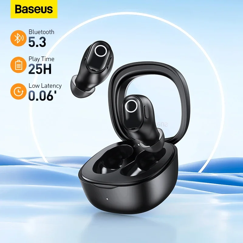 Baseus WM02 Earbuds True Wireless Bluetooth 5.3 Earphone Mini in-ear Hifi Sports Gamer TWS Headphones Touch Control Headset Pro