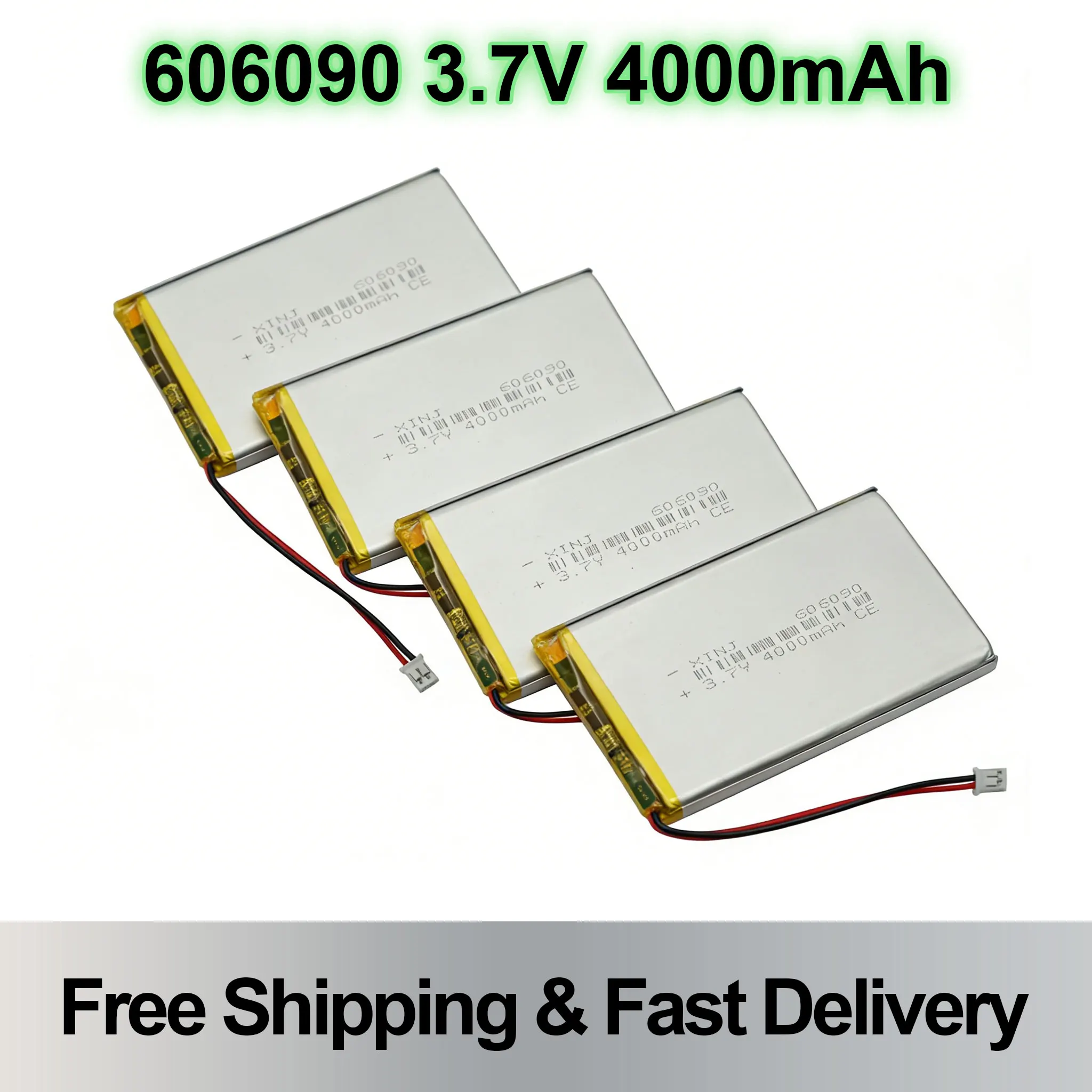 Rechargeable 606090 Li Polymer Battery 3.7V 4000mAh 14.8Wh Replacement for Keychon K2 Keyboard GPS Car Dashcam Accessories