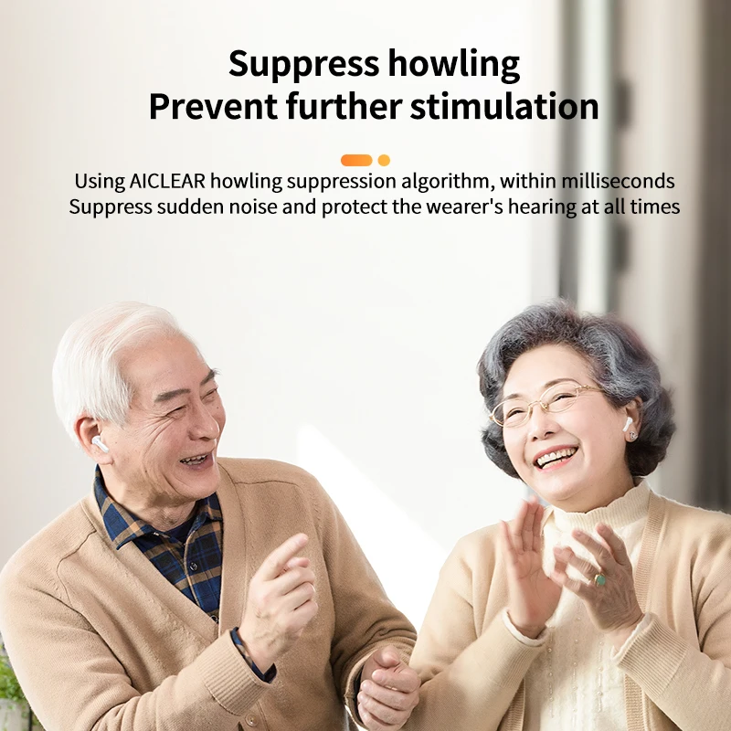 New Portable Auxiliary Listening Bluetooth Earphones Intelligent Noise Reduction Rechargeable Hearing Aid Earbuds Elderly Gifts