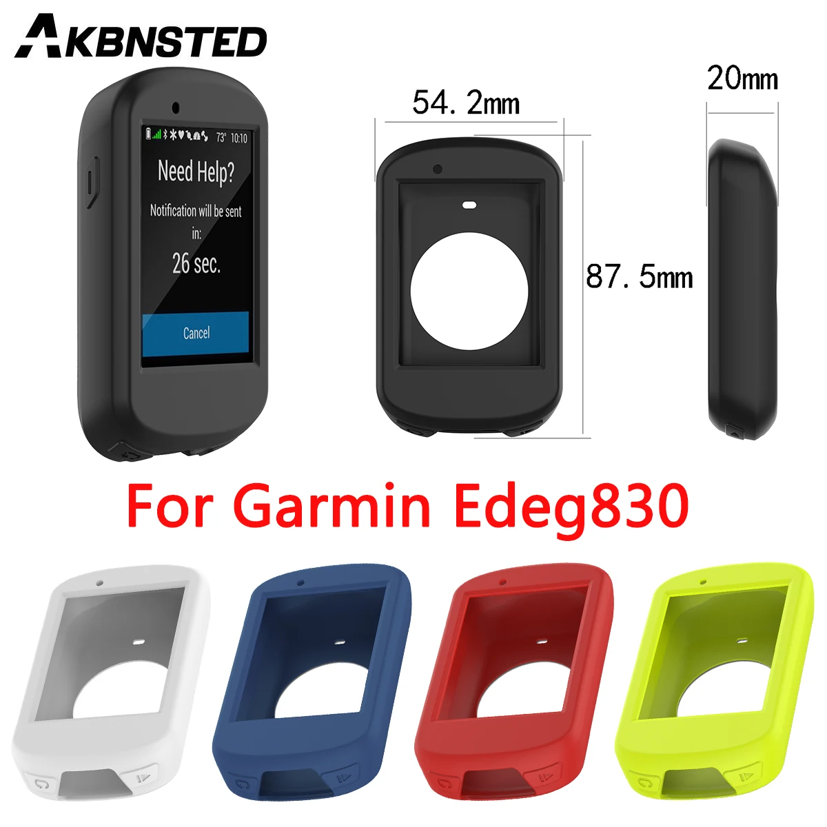 AKBNSTED TPU Silicone Screen Protective Case For Garmin Edeg 830 Smart Watch Portable Replacement Watch Case Cover Accessories