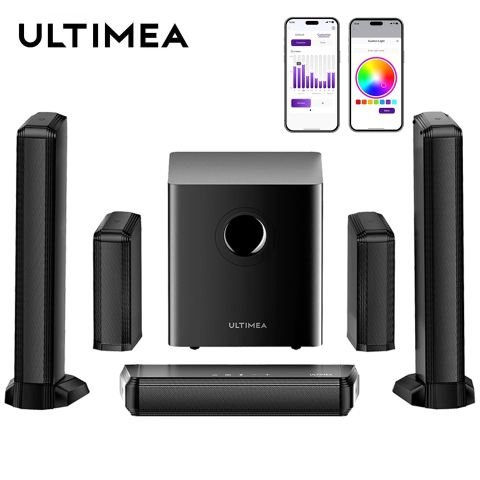 ULTIMEA 7.1 Surround Sound Bar with 2 Surround Speakers & 6.5
