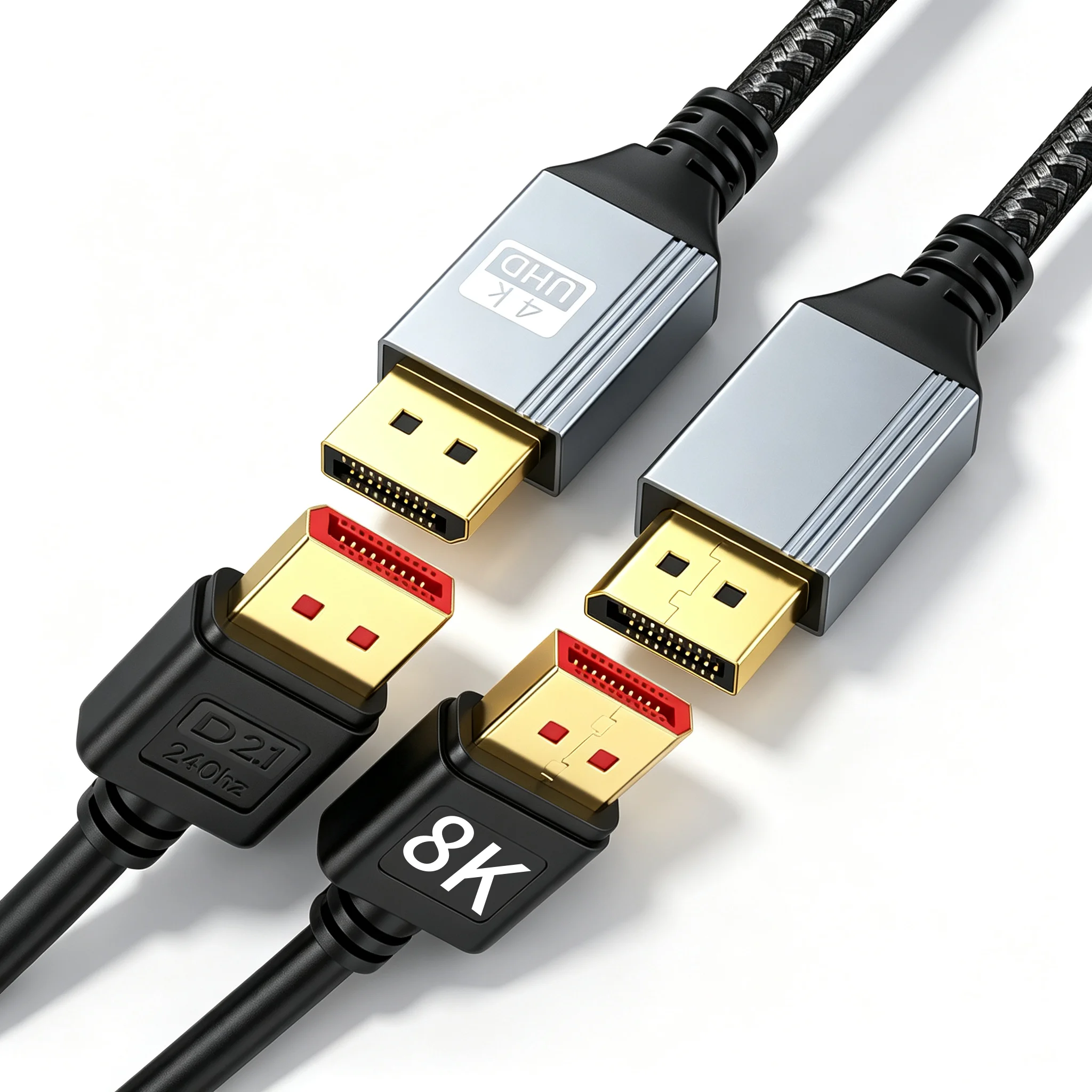 DP to DP Cable 1M 2M Display Port Cable 4K 8K G-Sync FreeSync Compatible for Graphics Card Laptop PC Gaming Monitor Display