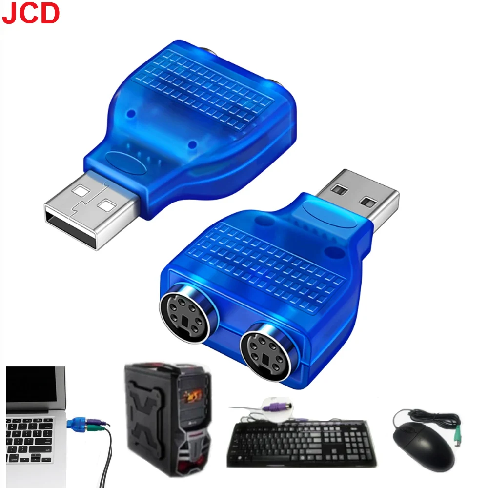 1pc USB to Dual PS2 Adapter Male to Female Cable Converter USB to PS2 Splitter For Keyboard Mouse Dock Adapter for PC Computer