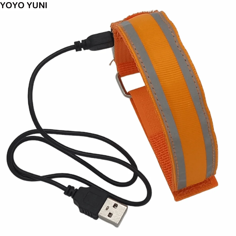 Safety LED Light Armband Waterproof Portable Warning Wristband High Brightness Rechargeable Night Reflective Armband