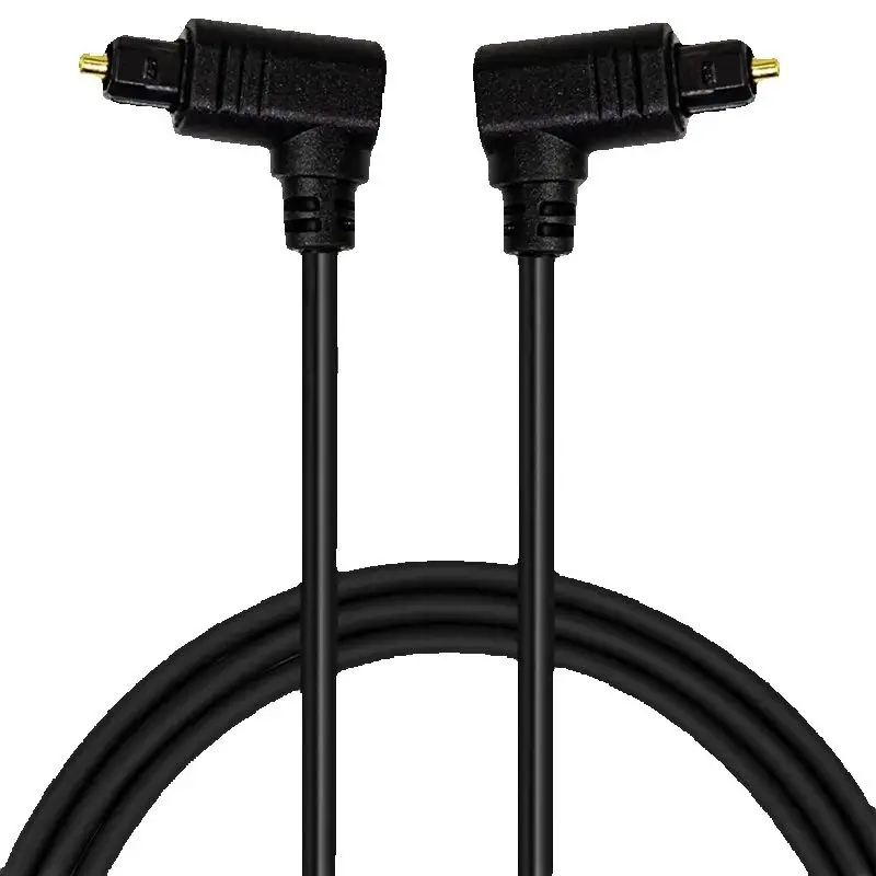 Double 90 Degree Digital Optical Audio Cable Toslink SPDIF Coaxial Cable for Amplifiers Blu-ray Player Xbox 360 Soundbar Fiber