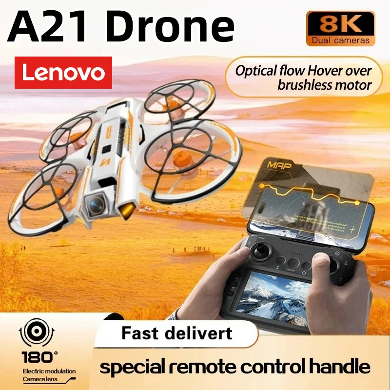 Lenovo A21 PRO 4K Professional 8K HD dual cameras Obstacle Avoidance Optical Flow Brushless Motor ESC RC Dron Quadcopter Toy