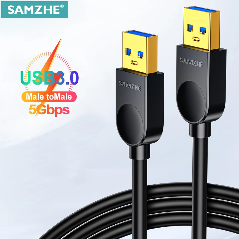 SAMZHE USB to USB 3.0 Extension Cable Male to Male 2.0 Extend Cable For PC TV PS4 Computer Laptop Extender