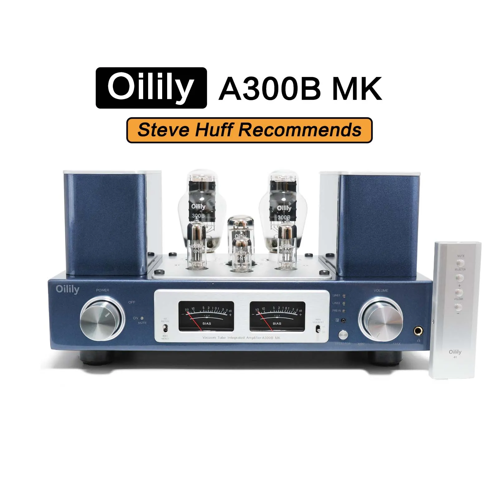 Oilily Vacuum Tube Amplifier 300B x 2 Single-Ended Class A Integrated Amplifier, Automatic Bias Adjustment, High-End Power Amp