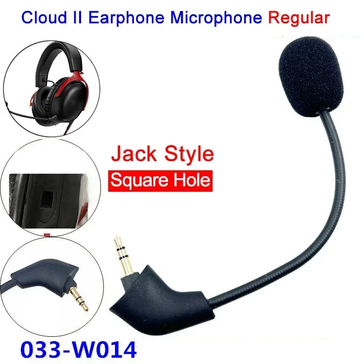 Replacement Aux Detachable Mic Boom Microphone With Foam for Kingston HyperX Cloud 2 II X Core Gaming Headset Accessories