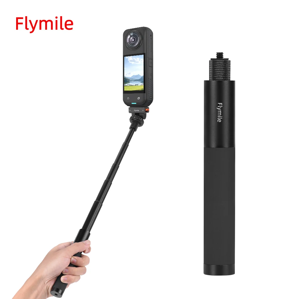 Flymile Selfie Stick Invisible Extended Pole for DJI Pocket 4/OSMO 360/Insta360 X5/X4/ONE X3/X2/Gopro Accessories Handle Grip